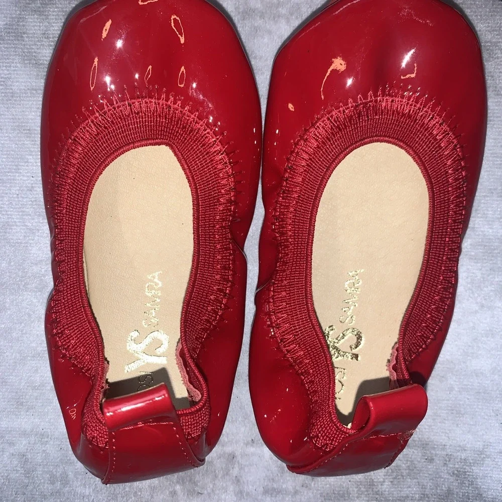 Yosi Samra Little Girl Shoes Size 5C Red Ballet Flats  Sammie‎ Run Small